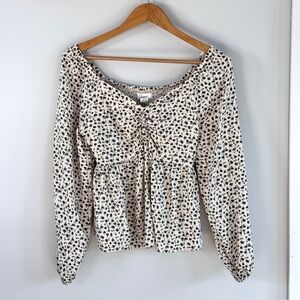 Japna Boho Babydoll Top - Black & Cream